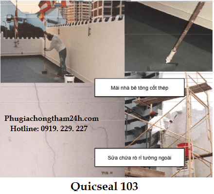 Ứng dụng màng chống thấm Quicseal 103