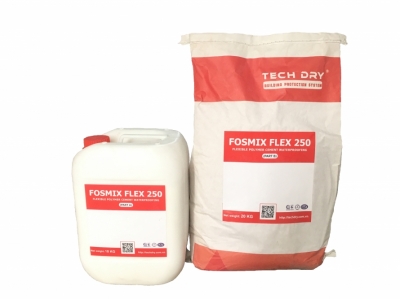 Màng chống thấm Fosmix Flex 250 hai thành phần gốc xi măng- Polymer