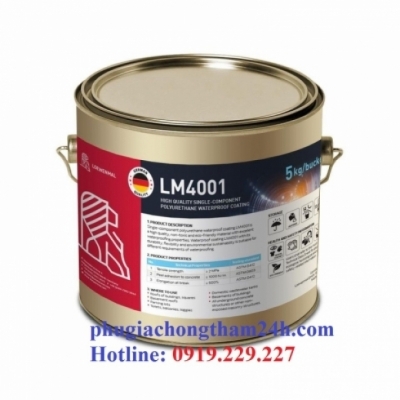 LM4001 - Chất chống thấm polyurethane 1 thành phần - Thùng 5kg