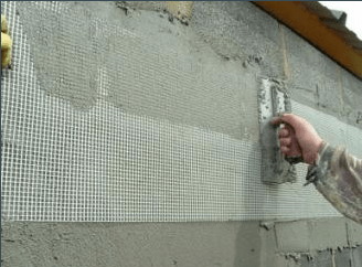 Lưới thuỷ tinh sử dụng để chống thấm tường