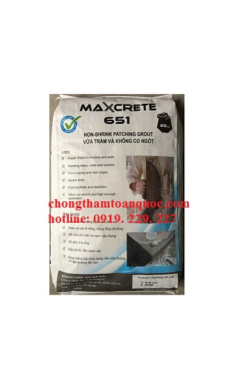 Maxcrete 651 - Vữa sữa chữa, trám vá bê tông