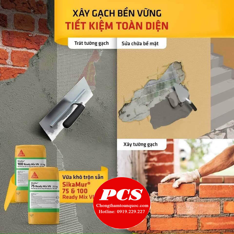 Phạm vi sử dụng của Sikamur 100 Ready Mix