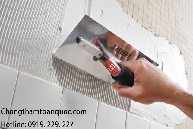 Thi công keo dán gạch Sika Tilebond GP