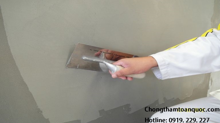 Thi công vữa xi măng Weberbase levelling plaster