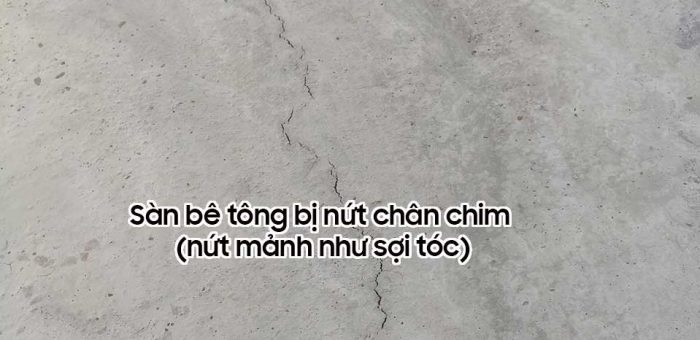 Vết nứt trên bề mặt bê tông