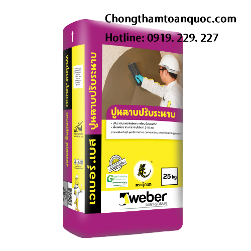 Vữa xi măng Weberbase levelling plaster