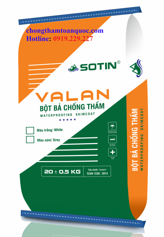 Bột bả chống thấm Valan - Chính hãng Sotin