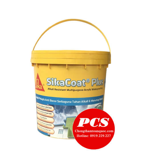 Chất chống thấm tường SikaCoat Plus dạng lỏng gốc Acrylic