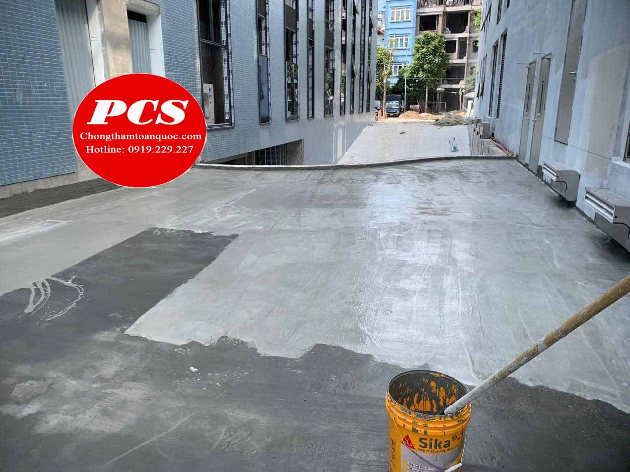 Chống thấm sàn mái bằng Sika 1F