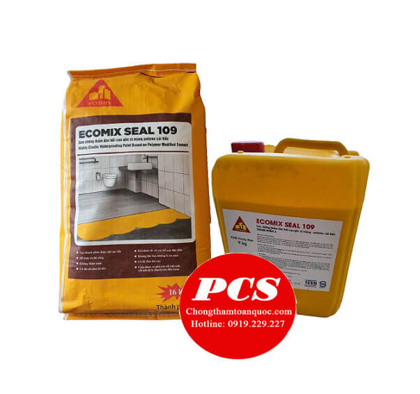 Ecomix Seal 109 Sơn chống thấm đàn hồi cao gốc xi măng - polyme cải tiến