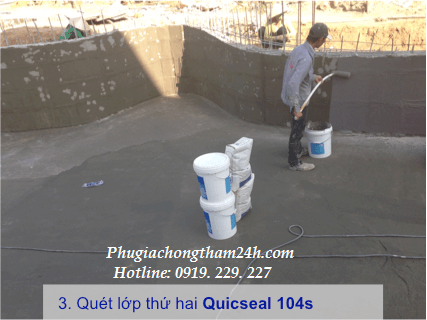 Hướng dẫn thi công chống thấm Quicseal 104s