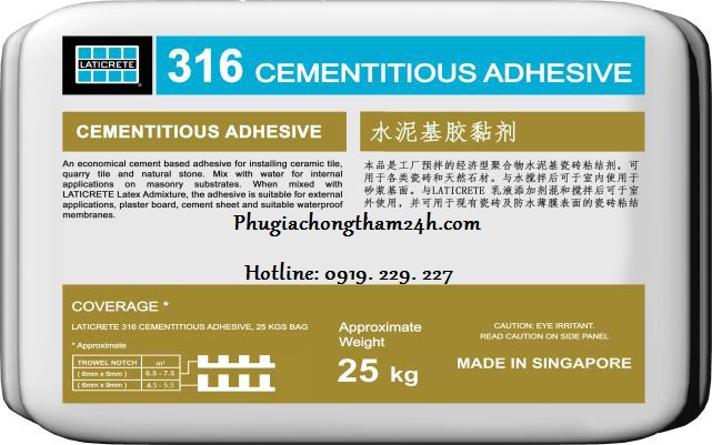 Keo dán gạch cao cấp Laticrete 316