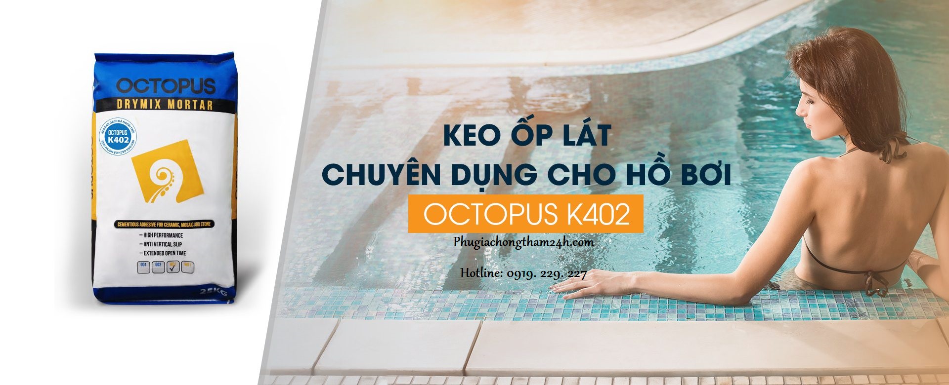 Keo dán gạch cao cấp Octopus K402