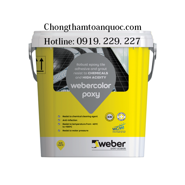 Keo dán gạch và chà ron Webercolor Poxy gốc epoxy