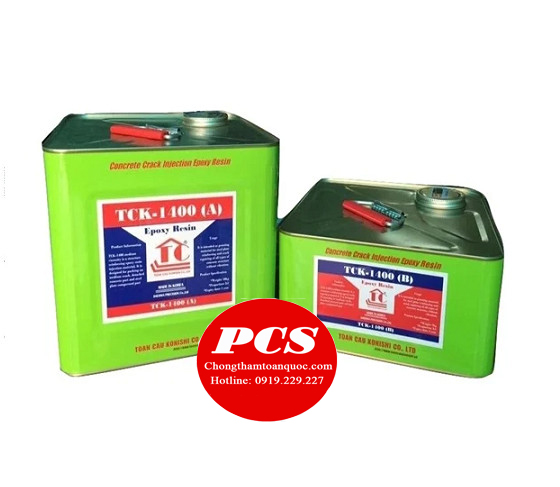 Keo Epoxy bơm vết nứt TCK 1400 độ nhớt thấp