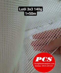 Lưới thủy tinh mắt 3x3 định lượng 140g/m2 chống thấm chống nứt