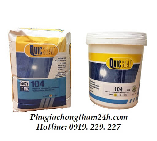 Màng chống thấm xi măng 2 thành phần Quicseal 104