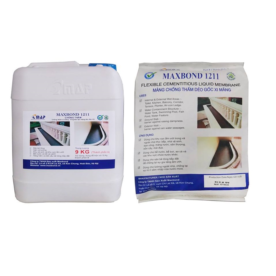 Maxbond 1211 - Chống thấm gốc xi măng 2 thành phần hồ cá Maxbond 1211 - Chống thấm gốc xi măng 2 thành phần hồ cá