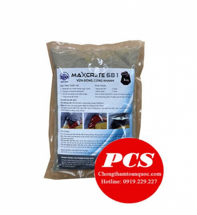 Maxcrete 681 - Chống thấm ngăn rò rỉ nước gốc xi măng đông cứng nhanh