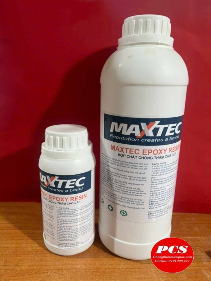Maxtec 121 Epoxy Resin – Chống thấm trong suốt 2 thành phần không cần đục gạch