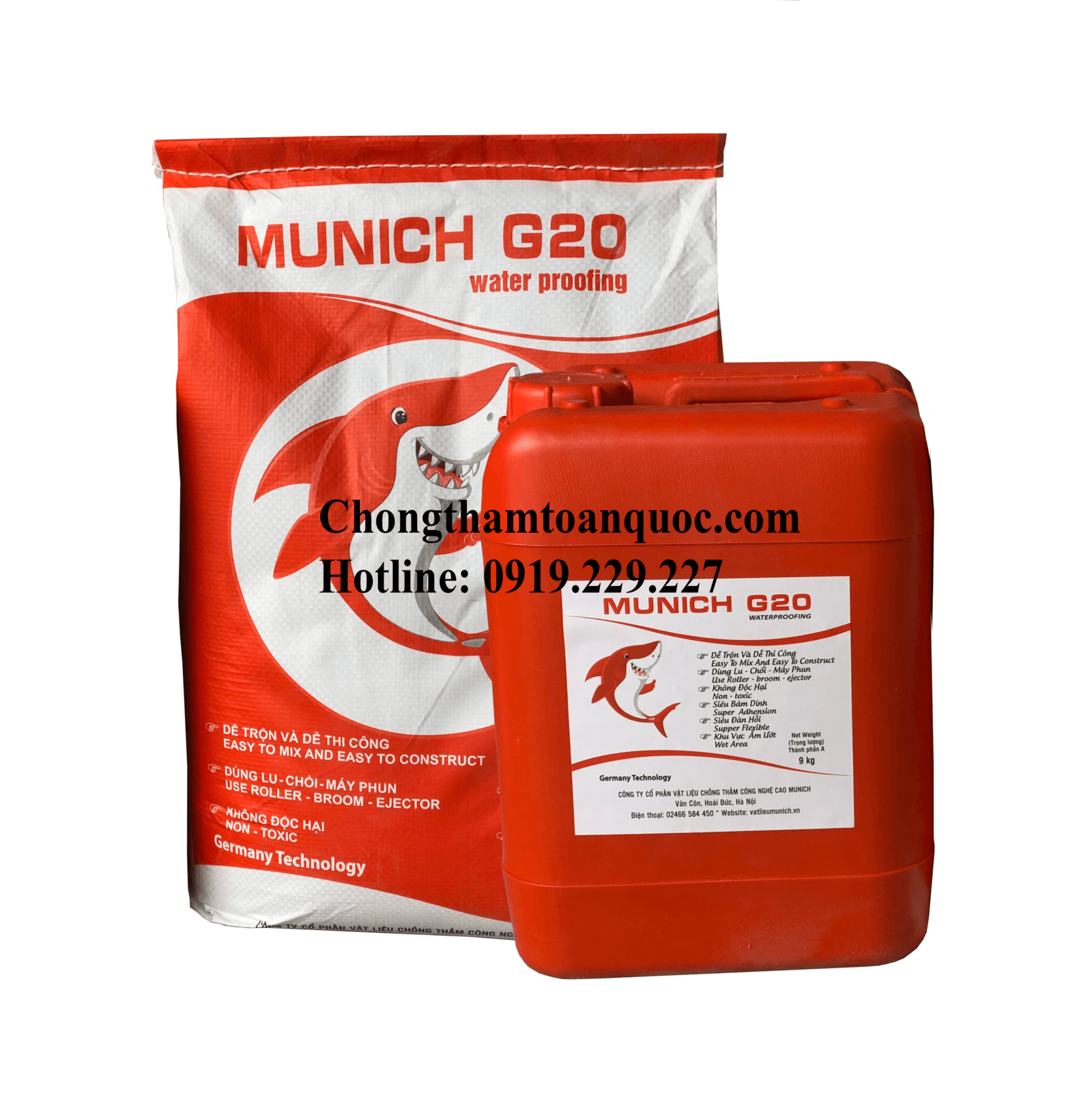 Munich G20 - chất chống thấm 2 thành phần gốc xi măng dành cho bể nước Munich G20 - chất chống thấm 2 thành phần gốc xi măng dành cho bể nước