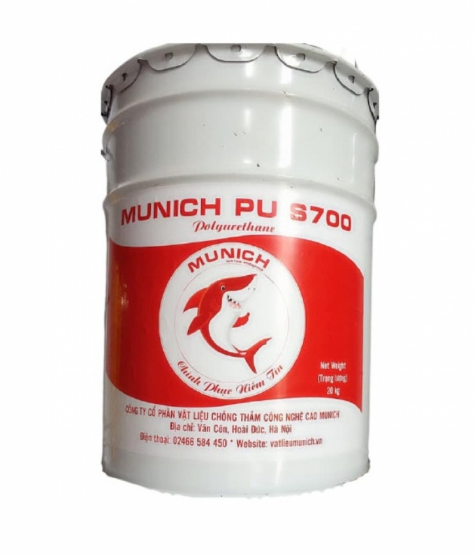 Munich Pu S700 loại 5kg- Chất chống thấm gốc polyurethane siêu đàn hồi 1 thành phần