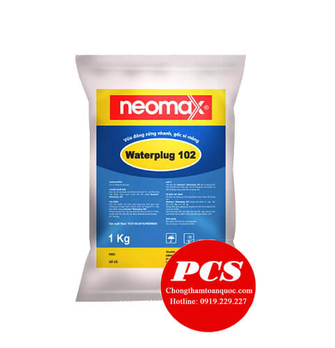 Neomax Waterplug 102 - Xi măng đông cứng nhanh chặn rò rỉ nước