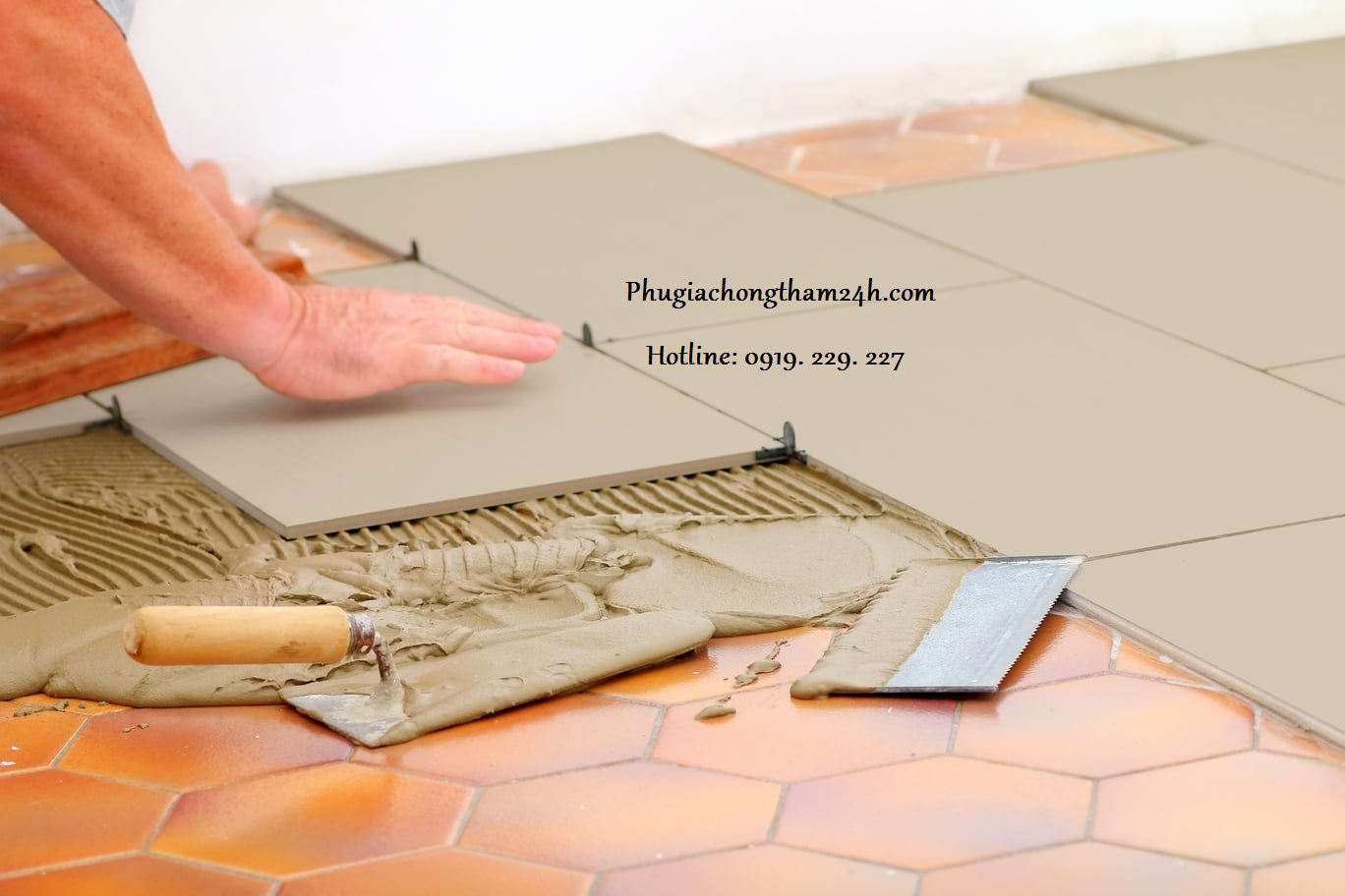 Quy trình thi công keo dán gạch Maxcrete 800