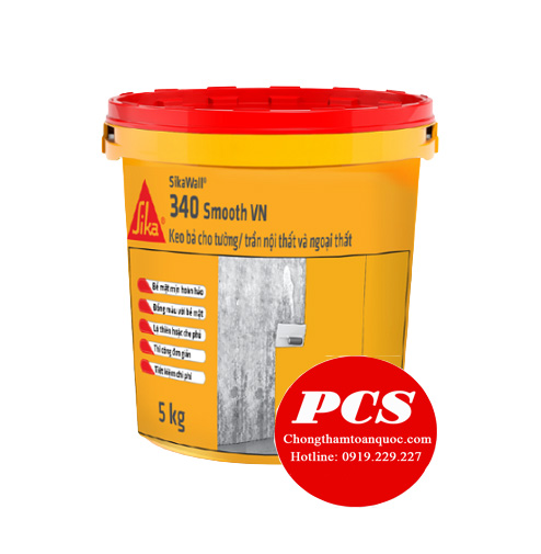 SikaWall 340 SmoothVN Keo bả tường cho tường nội ngoại thất SikaWall 340 SmoothVN Keo bả tường cho tường nội ngoại thất