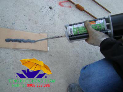 Sử dụng hoá chất cấy thép Bossong BCR470 đúng cách Sử dụng hoá chất cấy thép Bossong BCR470 đúng cách