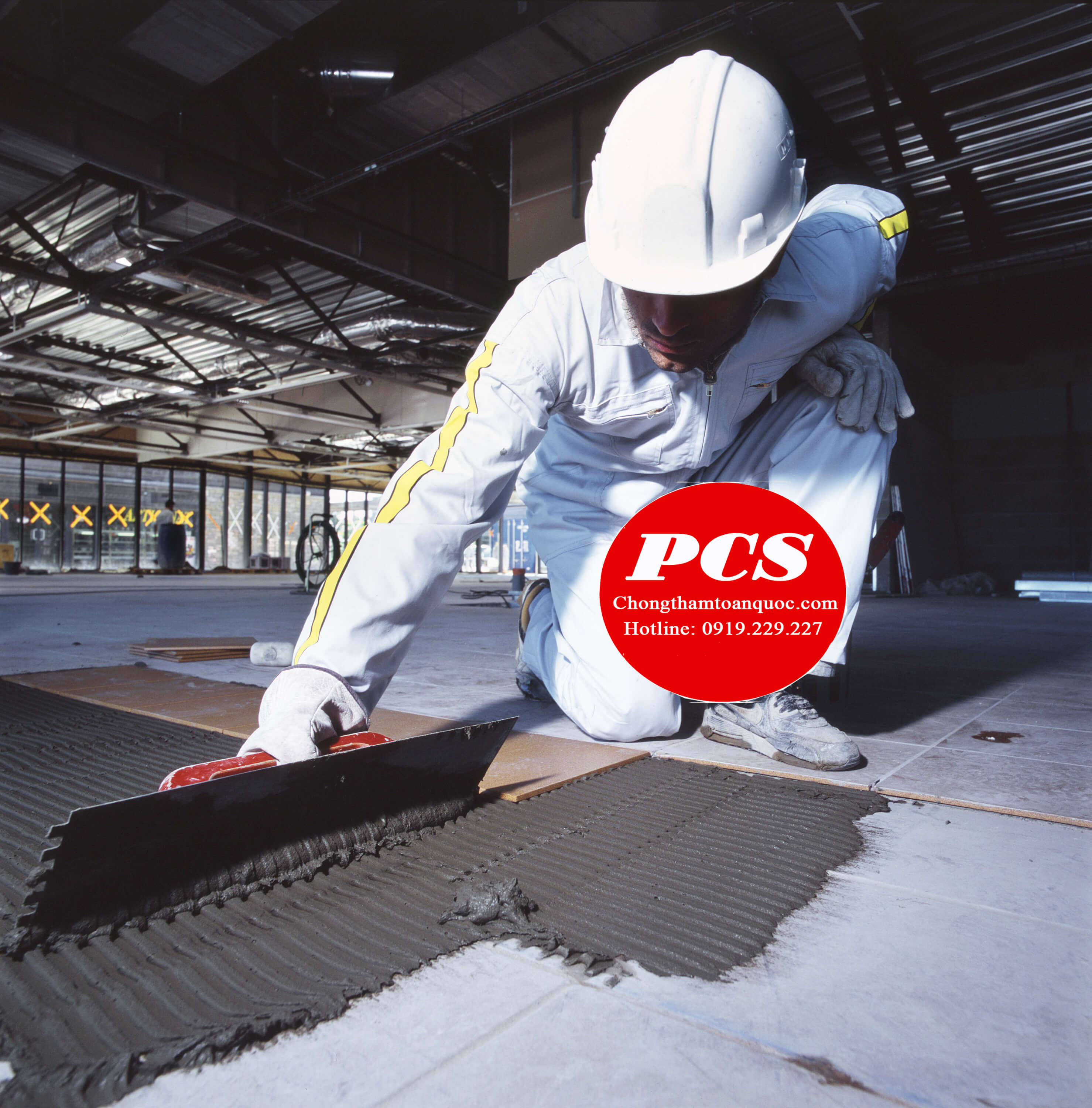 Thi công dán gạch bằng SikaCeram 75 Easy Fix