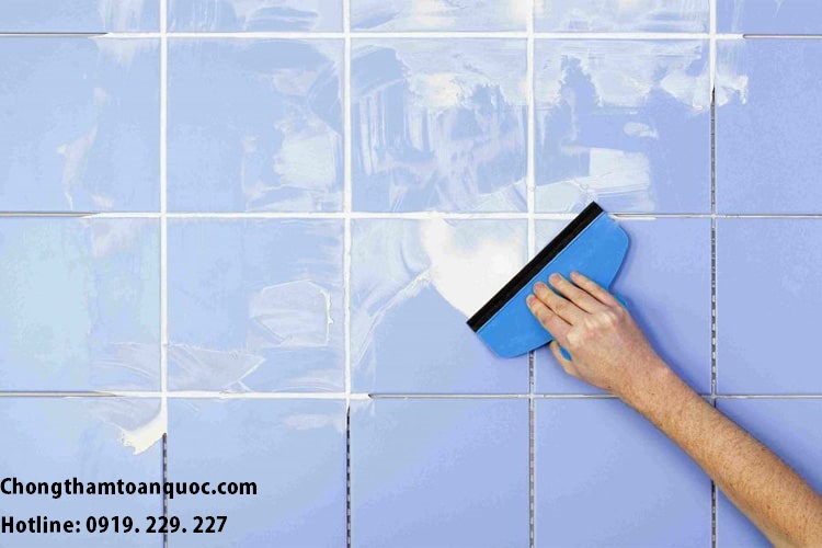 Thi công keo chà ron Webercolor Plus