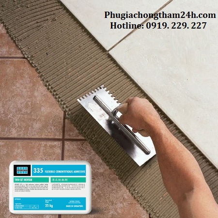 Thi công keo dán gạch đá Laticrete 335