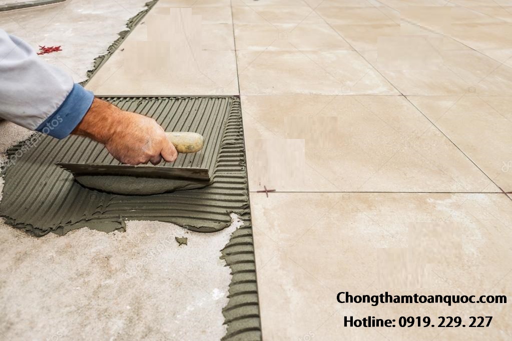 Thi công keo dán gạch Kingkong SK-222