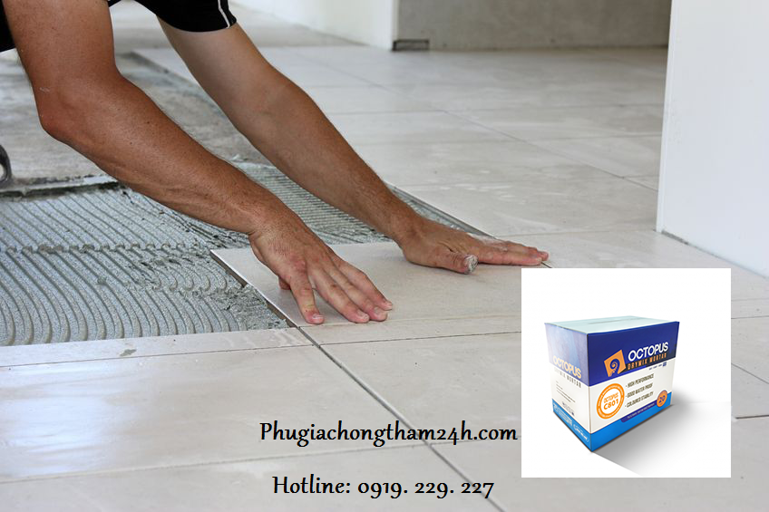Thi công keo dán gạch Octopus K401