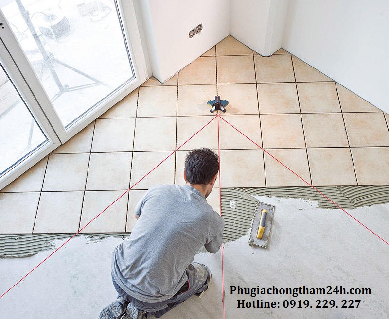 Thi công keo dán gạch Senda - SD