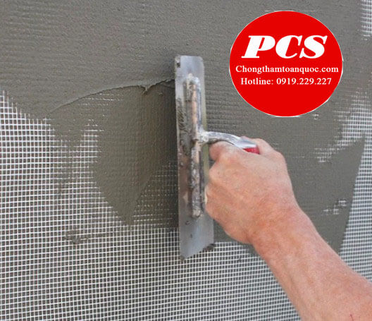 Thi công lưới thủy tinh gia cường chống thấm