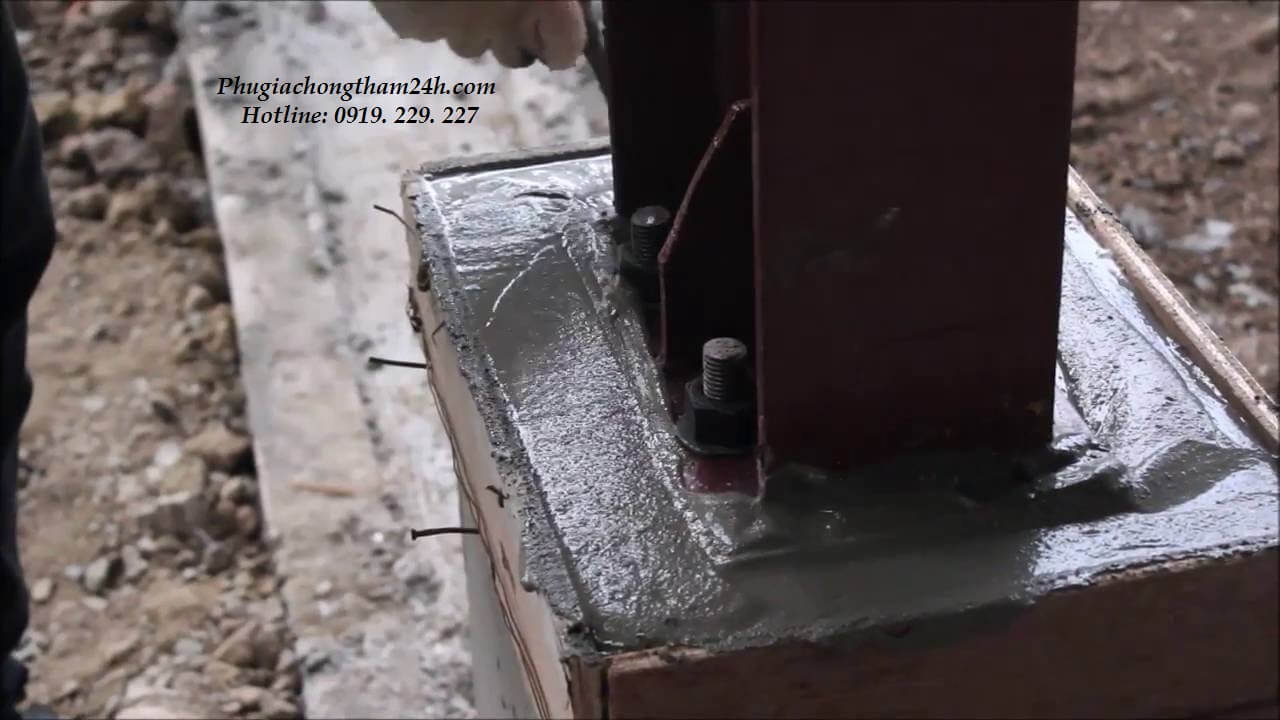 Thi công vữa rót không co ngót Quicseal 510