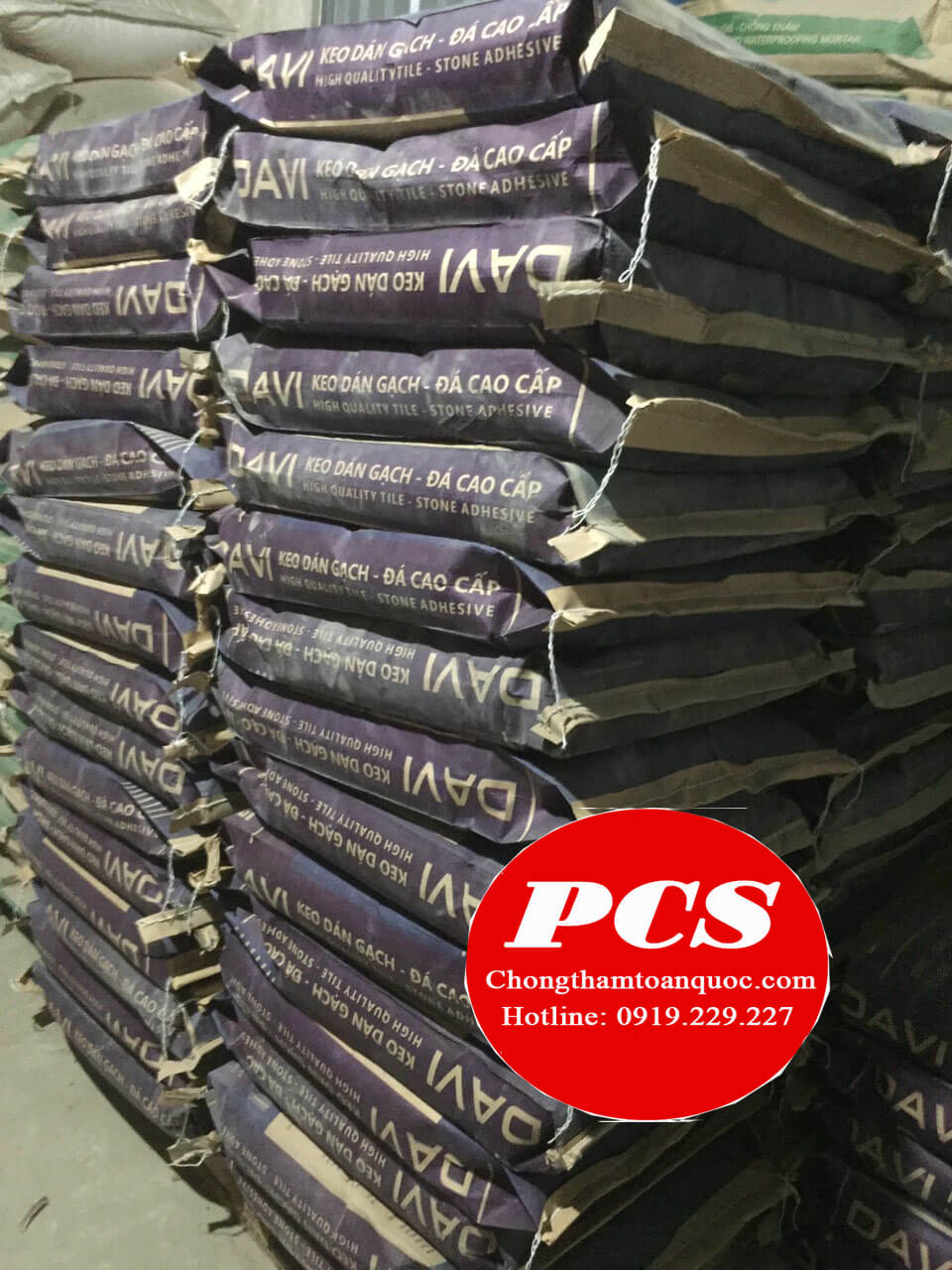 Tổng kho phân phối keo dán gạch Davi