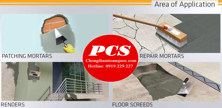 Ứng dụng của Buildmix Motar R