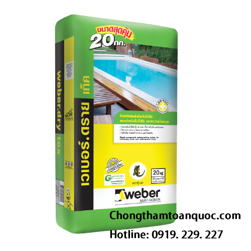 Vữa chống thấm gốc xi măng - Weberdry Tex