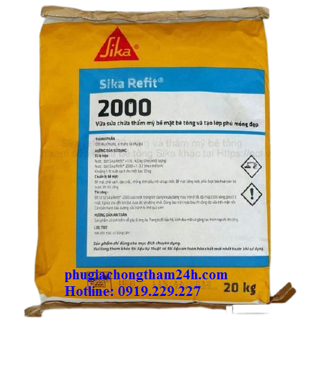 Vữa sửa chữa bê tông Sika Refit 2000 Vữa sửa chữa bê tông Sika Refit 2000