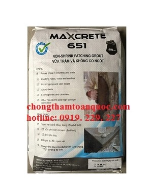 Vữa sửa chữa bê tông Maxcrete 651 Vữa sửa chữa bê tông Maxcrete 651