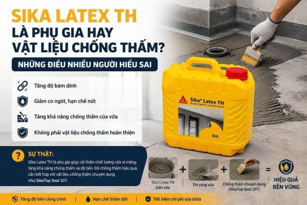 Sika Latex TH là phụ gia hay vật liệu chống thấm? Những điều nhiều người hiểu sai